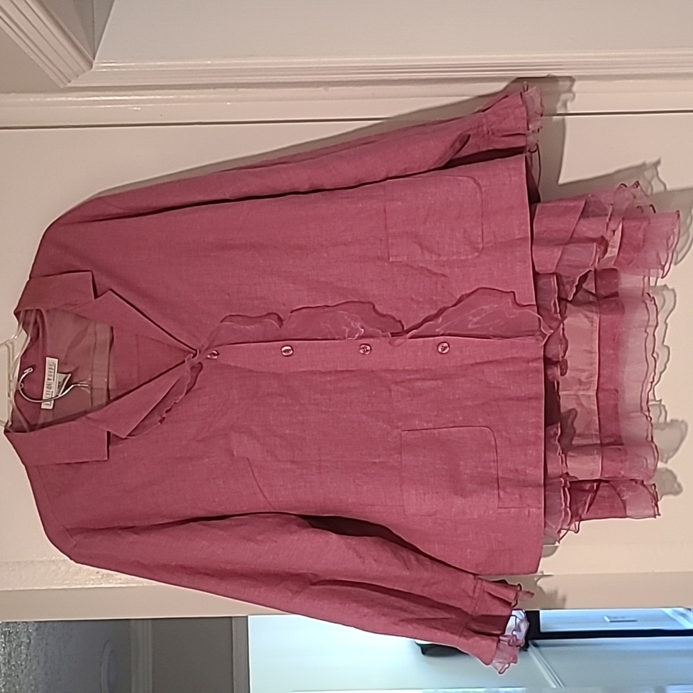 Pretty in Pink Plus Size 2 pc Skirt Suit